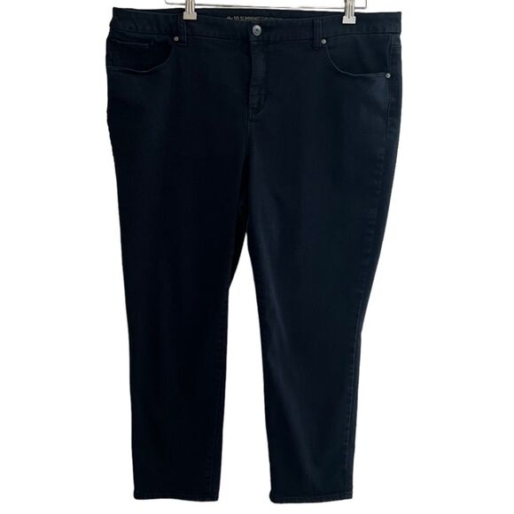 Chico’s SO SLIMMING GIRLFRIEND ANKLE Jeans Sz 3 (Women’s XL/16) Black washed out - Picture 5 of 11